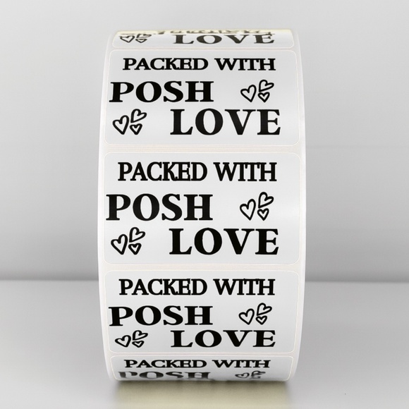 Packed With Posh Love Stickers | Purple Labels for Poshmark Packaging - Picture 9 of 11